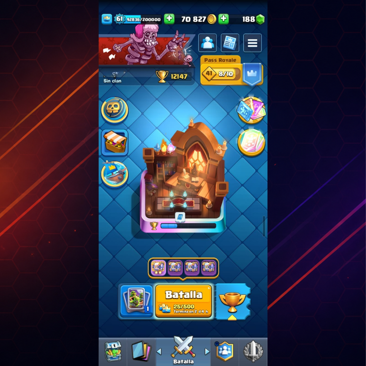 CUENTA CLASH ROYALE – 12,000 COPAS + PRIMER PASE ROYALE