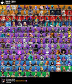 165 SKINS GOLD MIDAS + GOLD LARA CROFT + PASE MARVEL OG