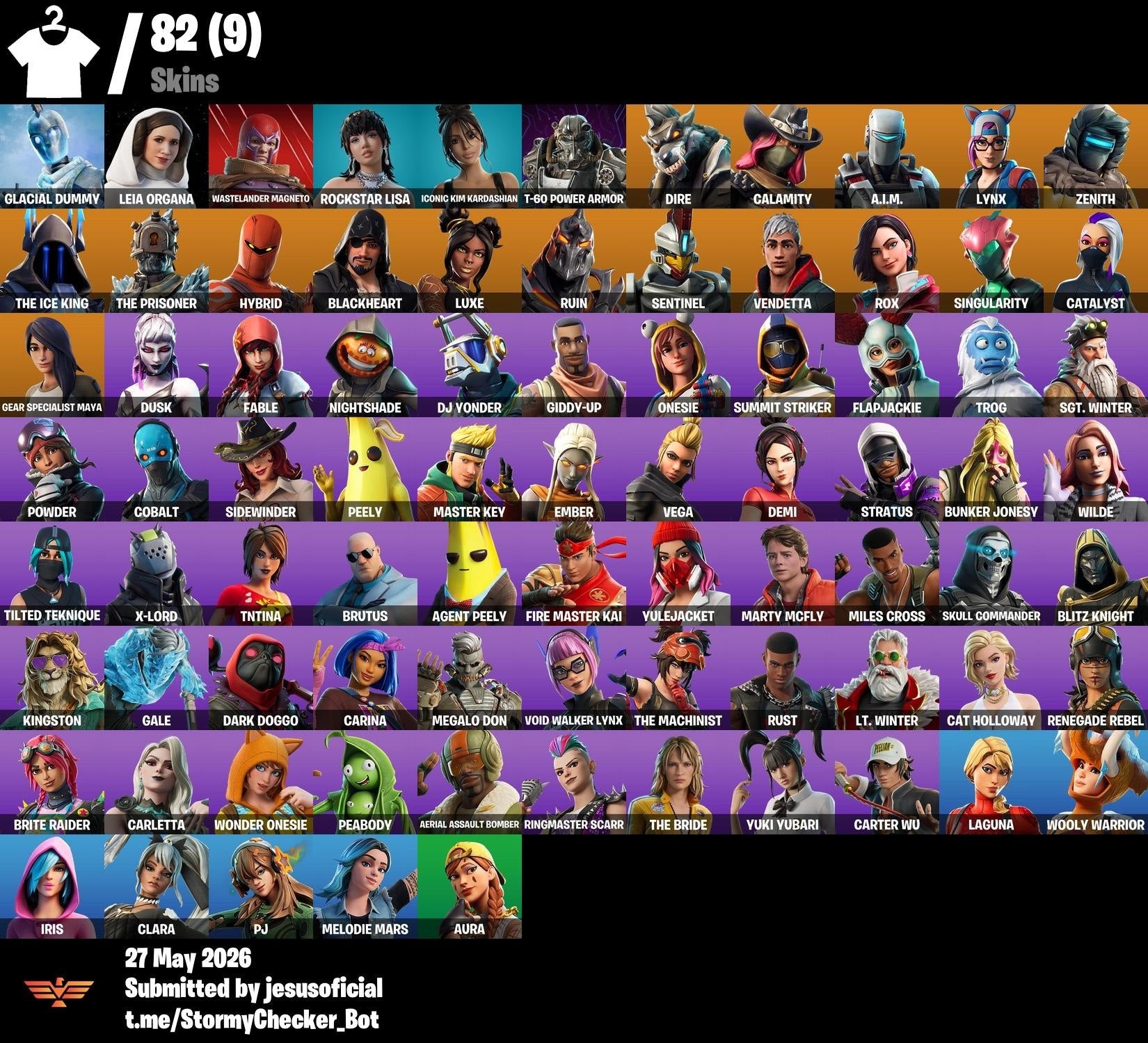 82 SKINS LINCE + BANANIN OG + TOMA EL ELFO