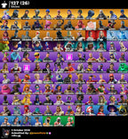 127 SKINS GALAXY + THE REAPER + TOMA LA L + JELTY + STW OG