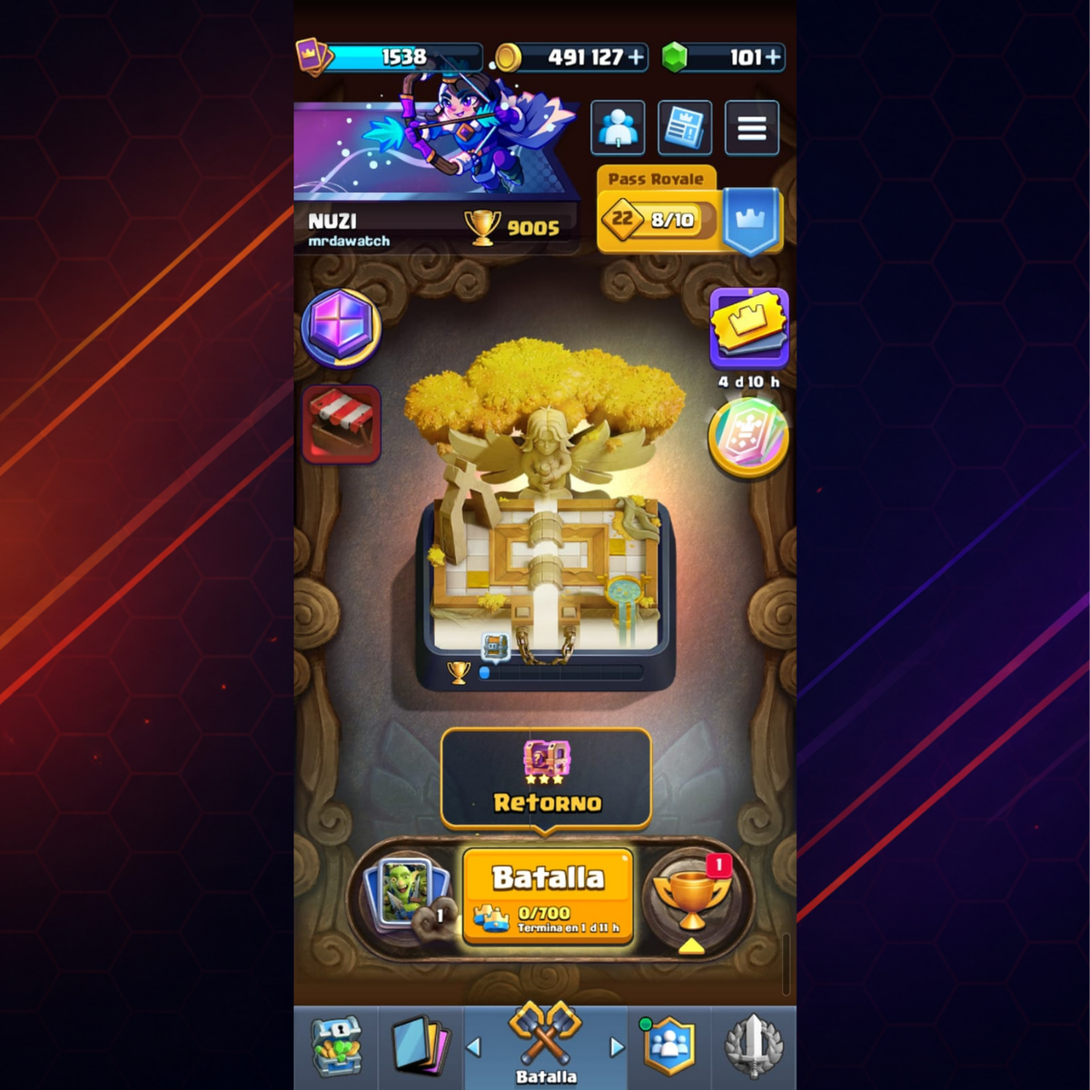CUENTA CLASH ROYALE - 9,000 COPAS - NIVEL 15 DE TORRE DEL REY