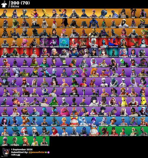 200 SKINS THE REAPER + PICO MINTY + TOMA LA L + STW OG