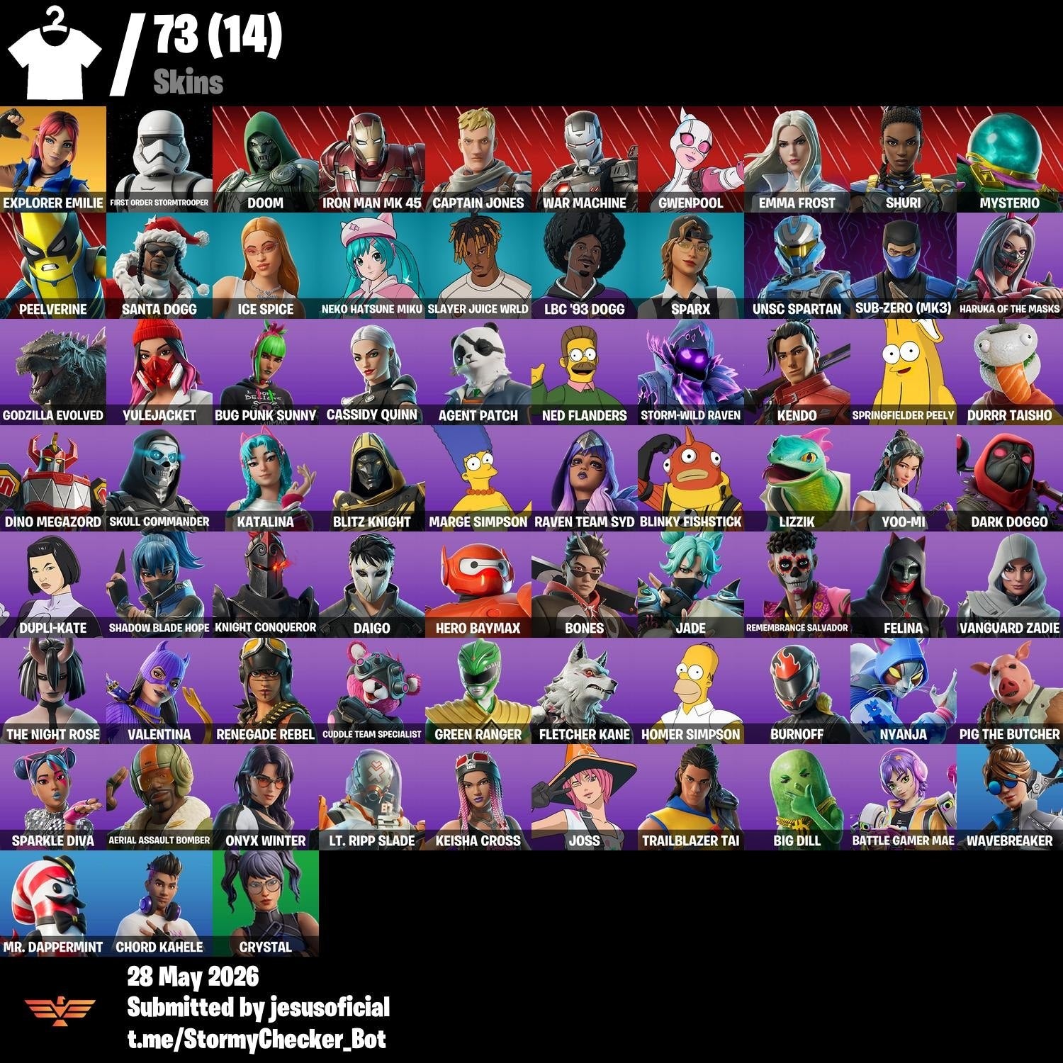 73 SKINS HATSUNE MIKU + ICE SPICE + GODZILLA