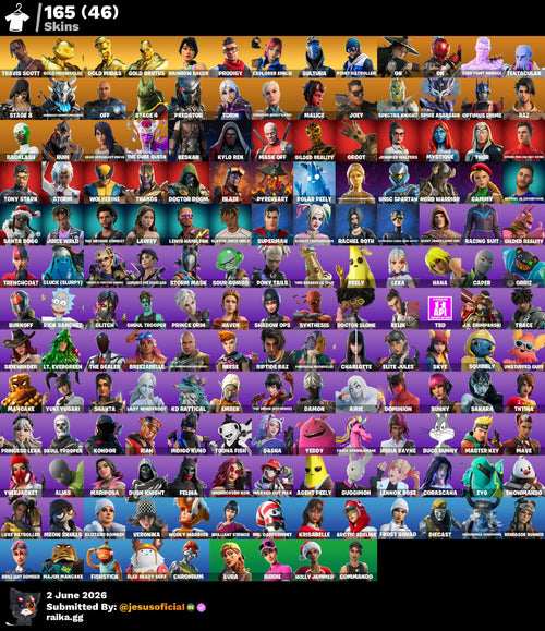 165 SKINS TRAVIS SCOTT + HACHA DE KRATOS + GOLD MIDAS