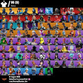 95 SKINS GOLD MIDAS + PASE MARVEL OG + GOLD LARA CROFT