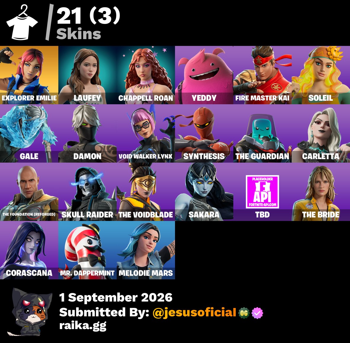21 SKINS LAUFEY + CHAPPELL ROAN + EXPLORER EMILIE