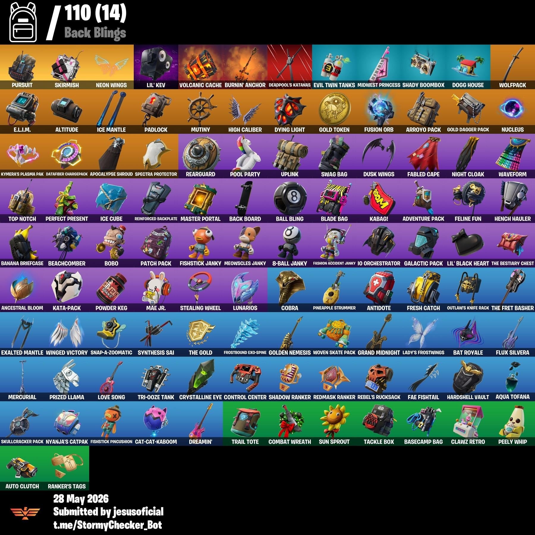 97 SKINS STW OG + DEADPOOL + BANANIN OG