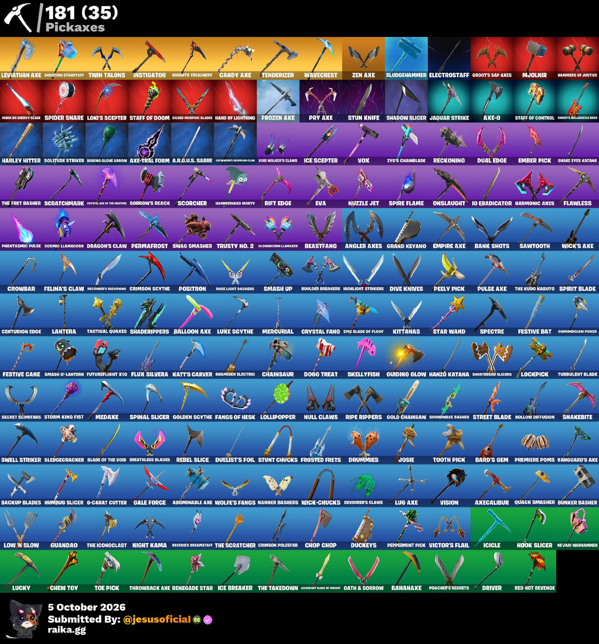 183 SKINS THE REAPER + TOMA LA L + RISA DE BURRO + HACHA DE KRATOS