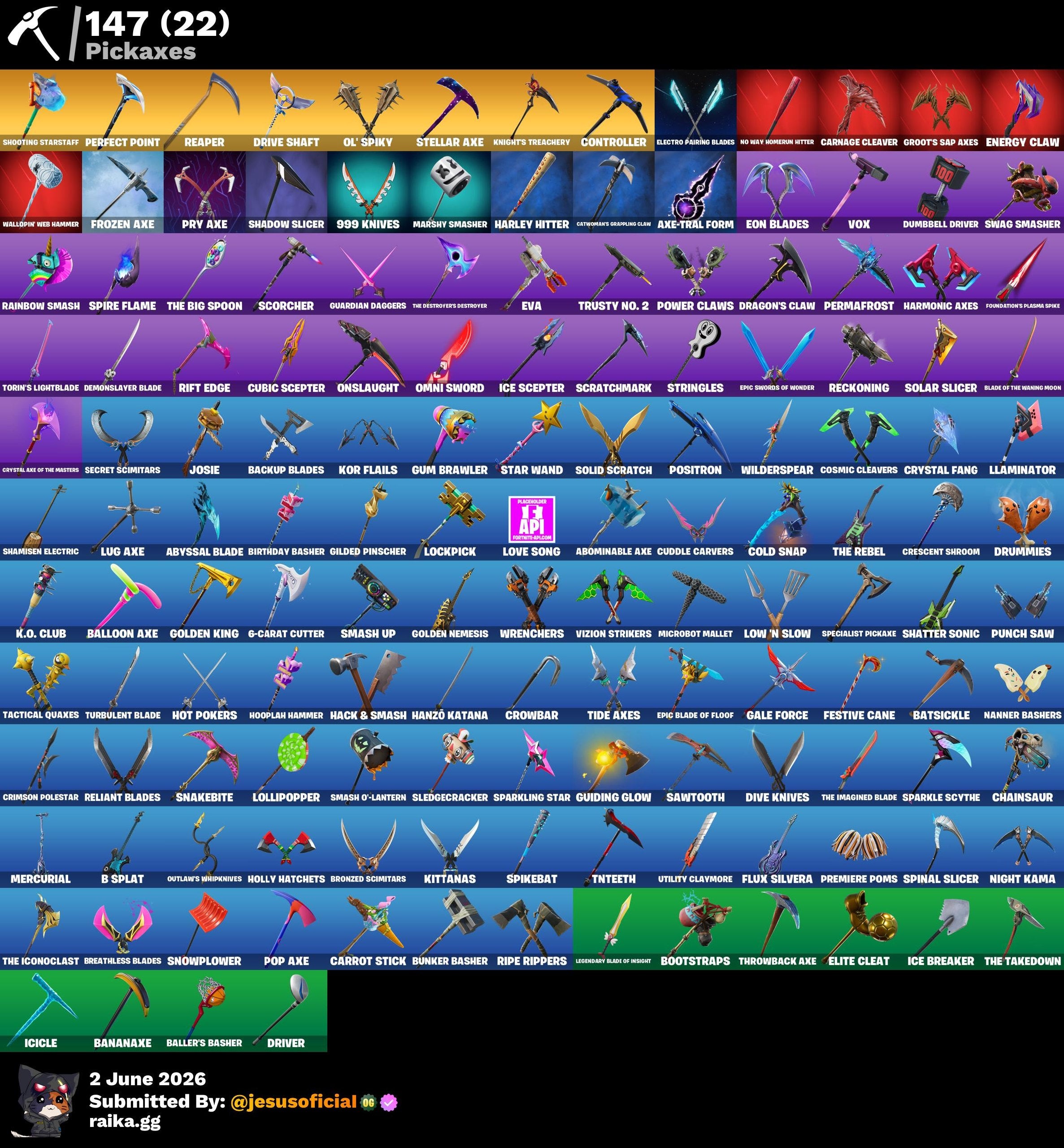 152 SKINS THE REAPER + GALAXY + TOMA LA L + JELTY