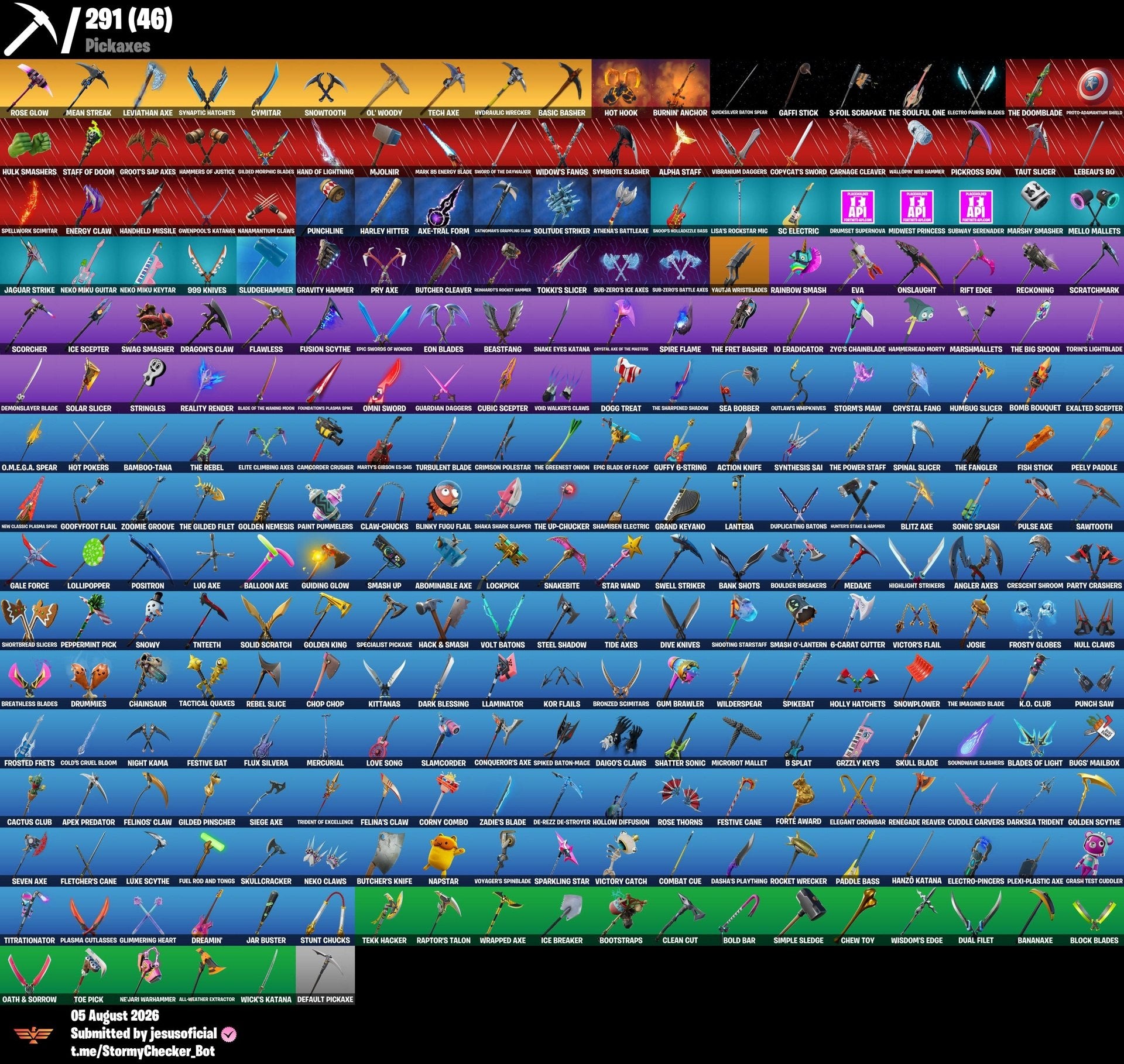 275 SKINS TAKE THE L + BLUE SQUIRES + ROYALE KNIGHT + LEVIATHAN AXE + STW OG