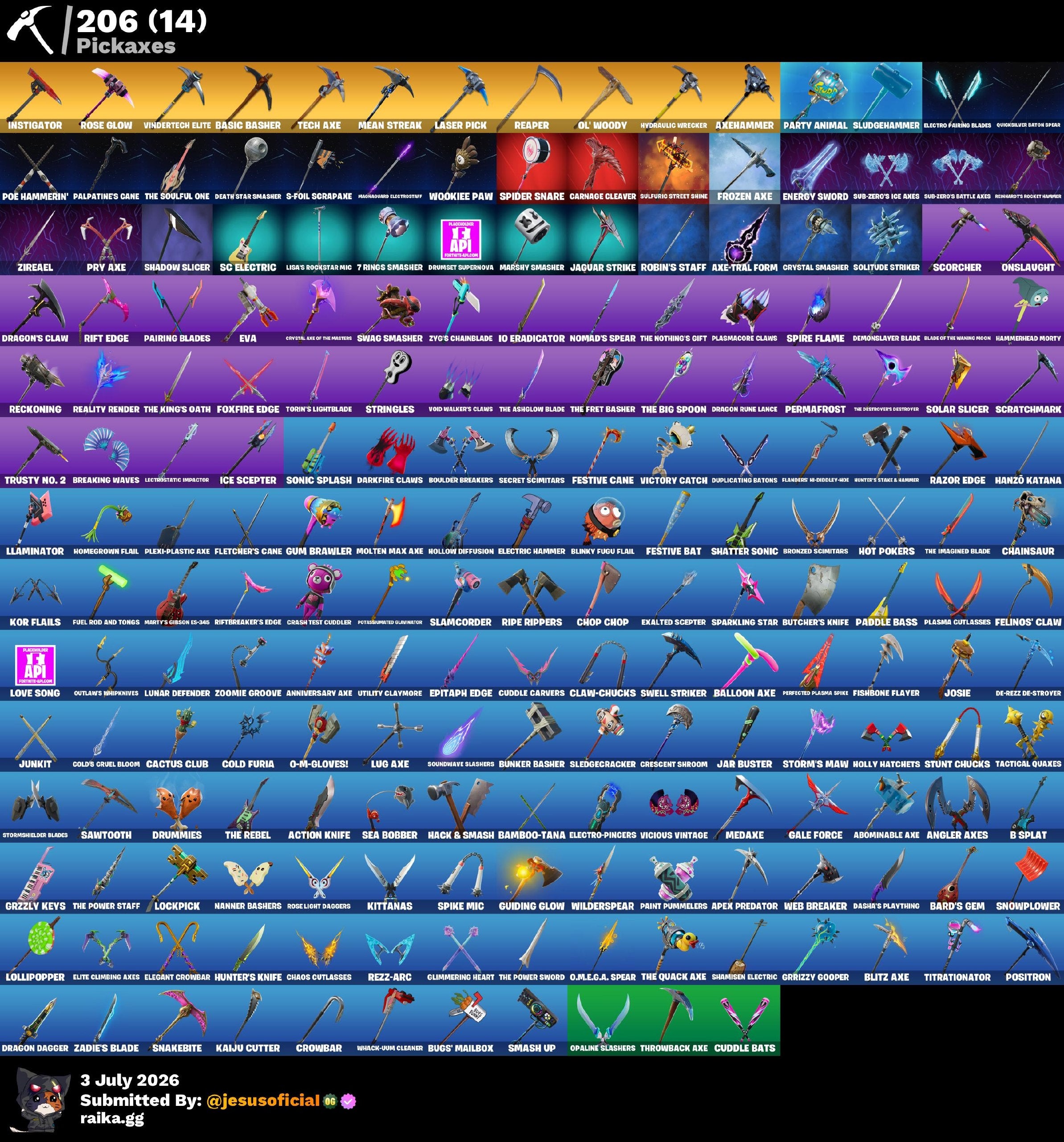 216 SKINS THE REAPER + TOMA LA L + STW OG