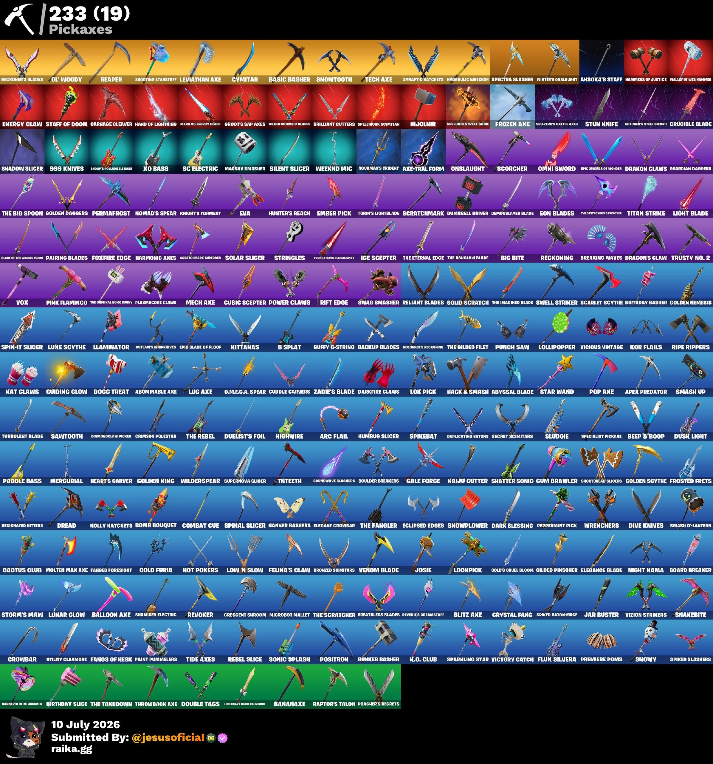 211 SKINS THE REAPER + TOMA LA L + HACHA DE KRATOS