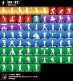 62 SKINS PASE MARVEL + JUSTICIA NARANJA