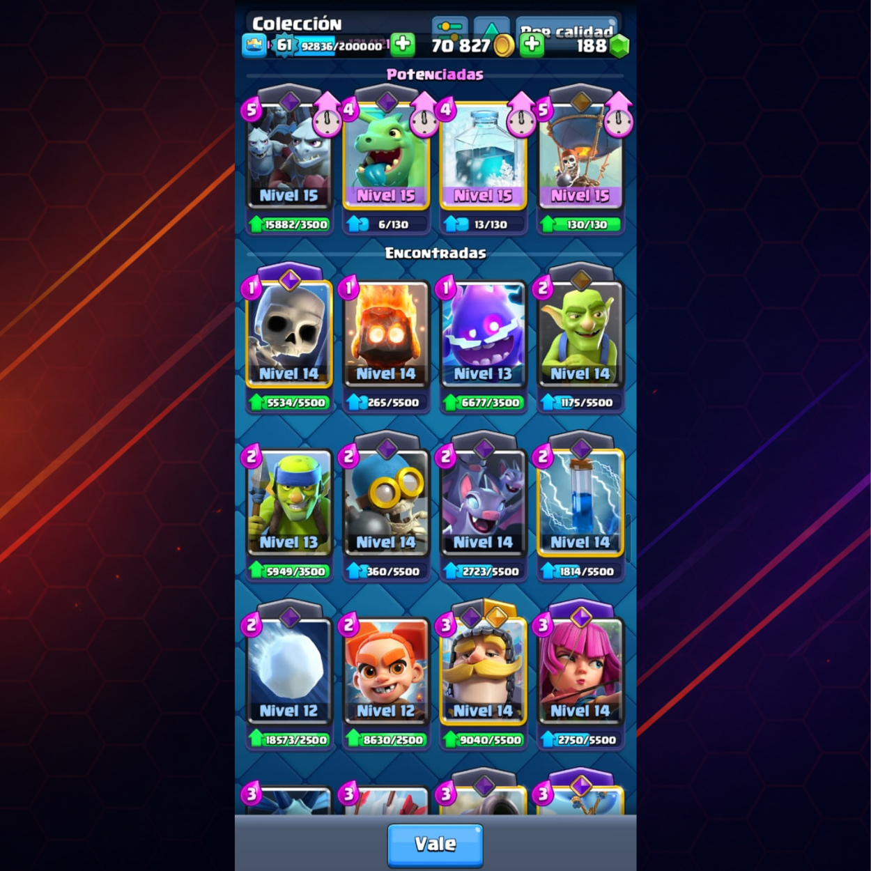 CUENTA CLASH ROYALE – 12,000 COPAS + PRIMER PASE ROYALE