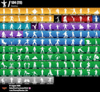 95 SKINS GOLD MIDAS + PASE MARVEL OG + GOLD LARA CROFT