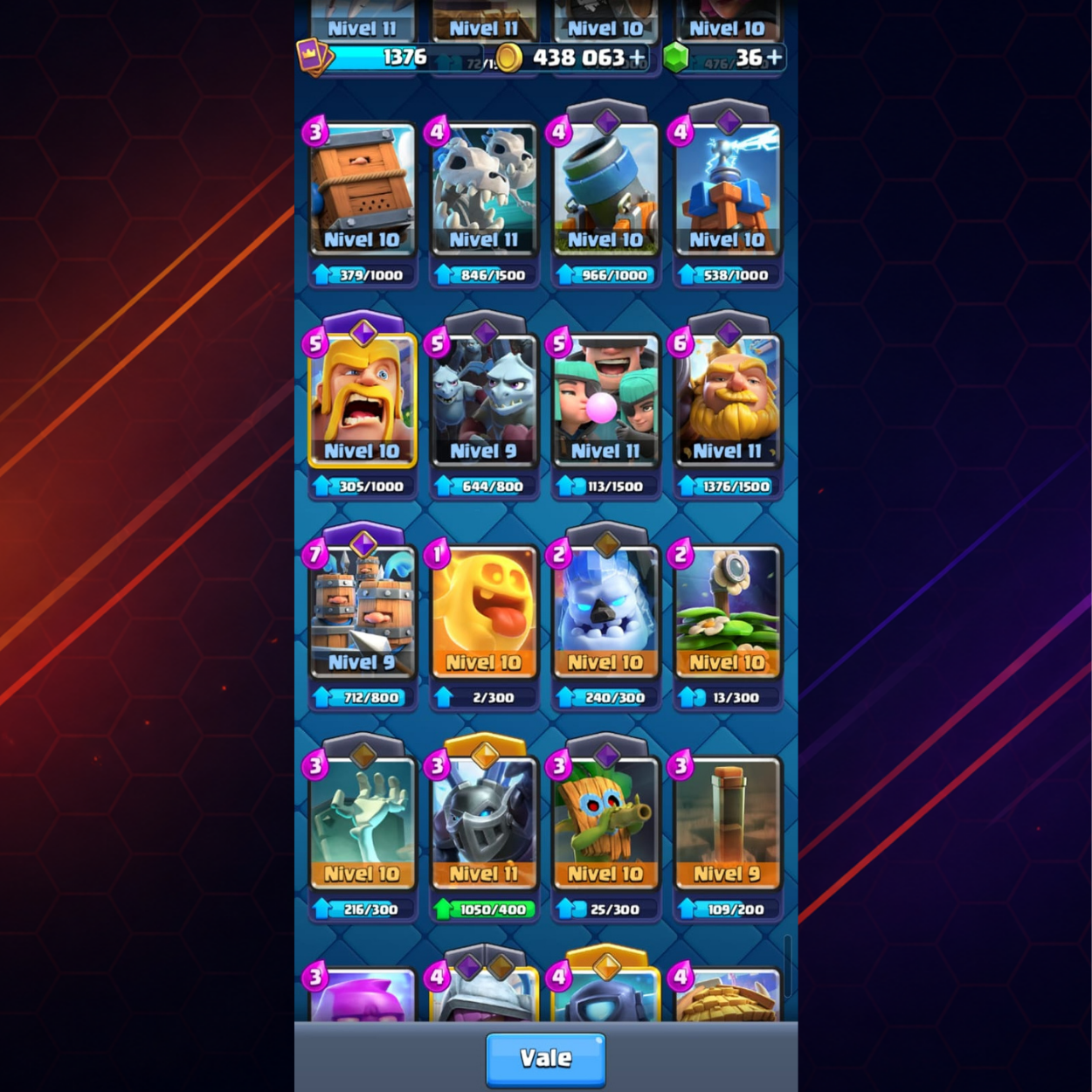 CUENTA CLASH ROYALE - 10,000 COPAS - NIVEL 14 DE TORRE DEL REY