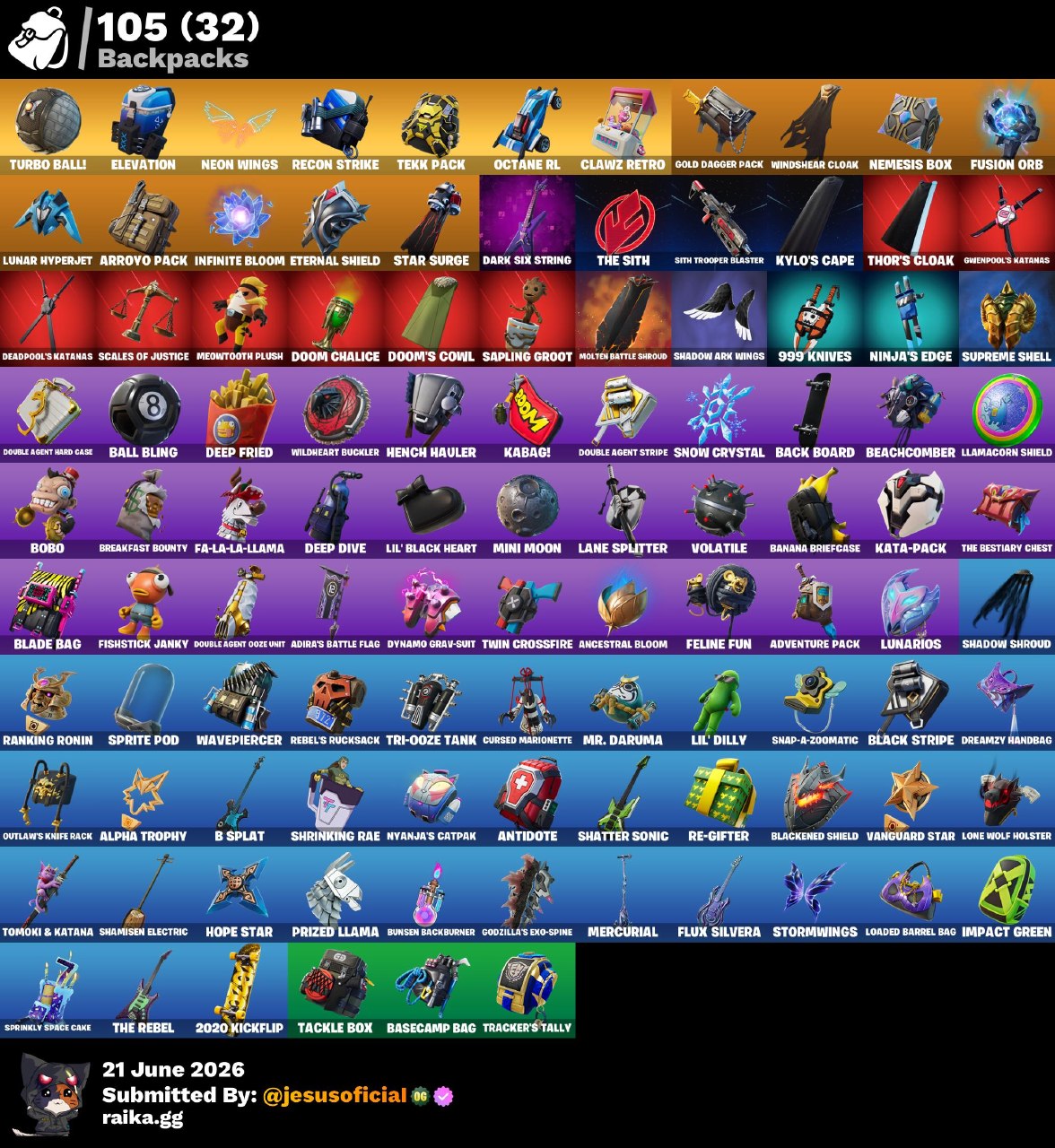 64 SKINS CLOUD STRIKER + GOLD MIDAS + RAGE