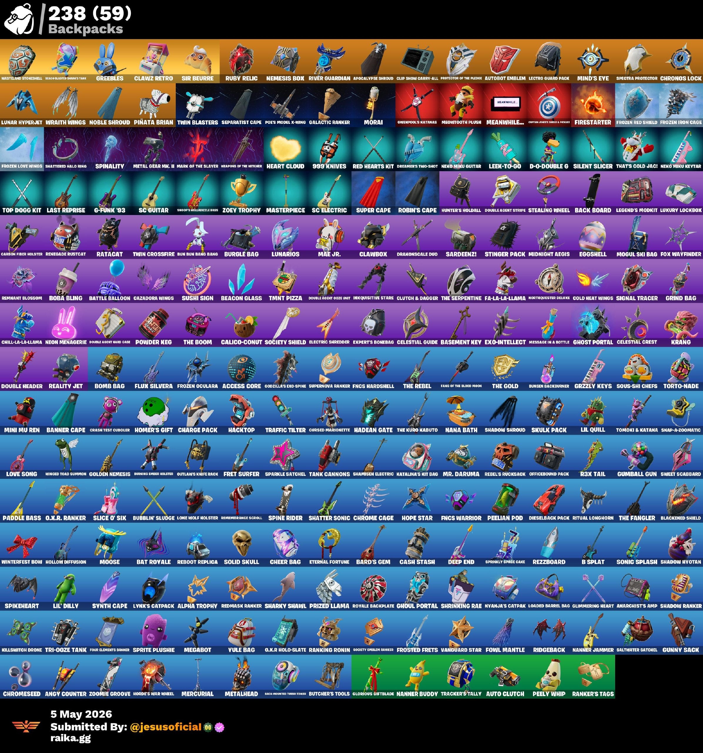 183 SKINS ANSOKA TANO + CAMPEONA DE RECONOCIMIENTO + OCEANIC CAMOUFLAGE
