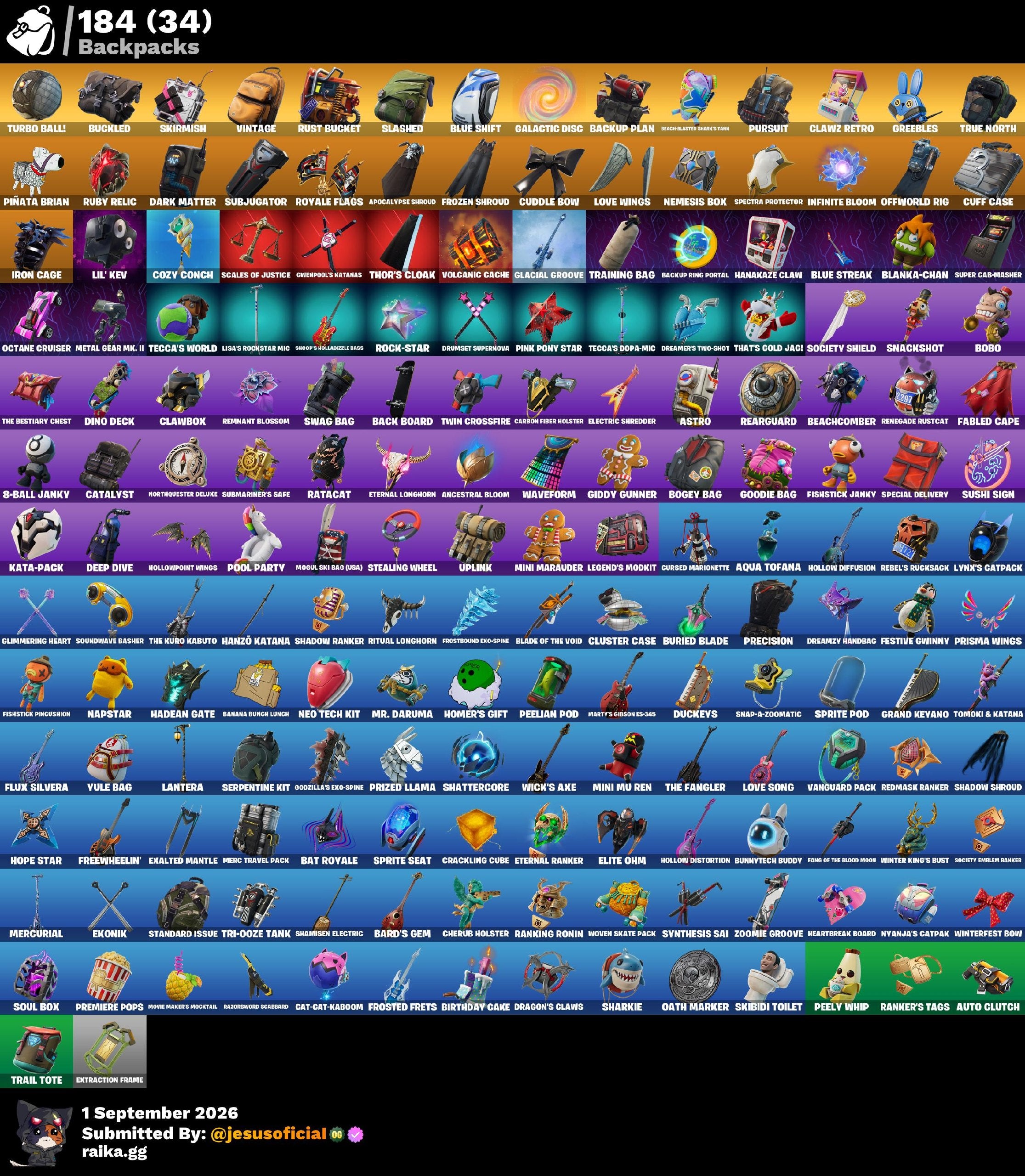 127 SKINS THE REAPER + TOMA LA L + GALAXY + JELTY + STW OG