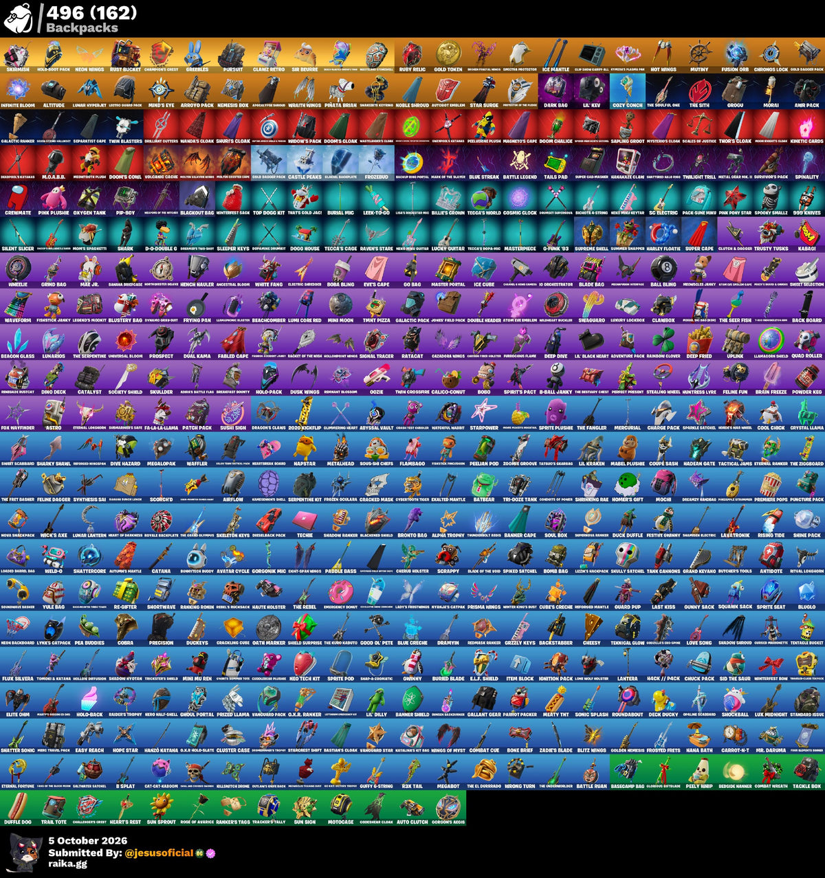 425 SKINS IKONIK + HACHA DE KRATOS + PICO MINTY + TOMA LA L + STW OG
