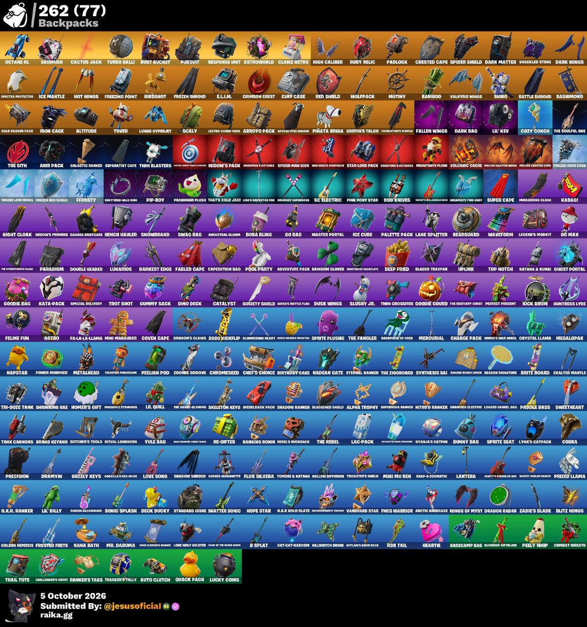170 SKINS THE REAPER + TRAVIS SCOTT + TOMA LA L + STW OG