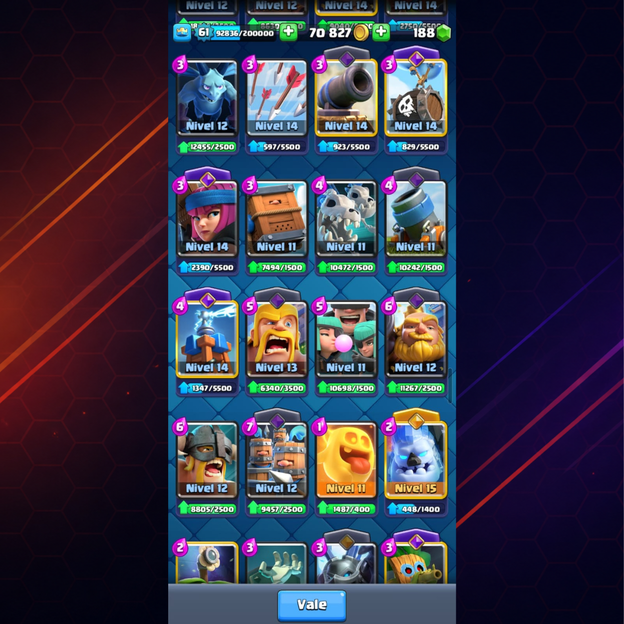CUENTA CLASH ROYALE – 12,000 COPAS + PRIMER PASE ROYALE