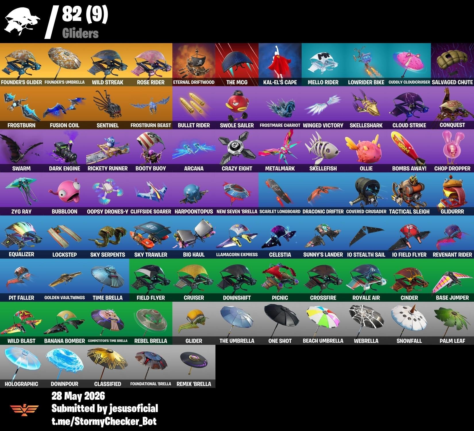 97 SKINS STW OG + DEADPOOL + BANANIN OG
