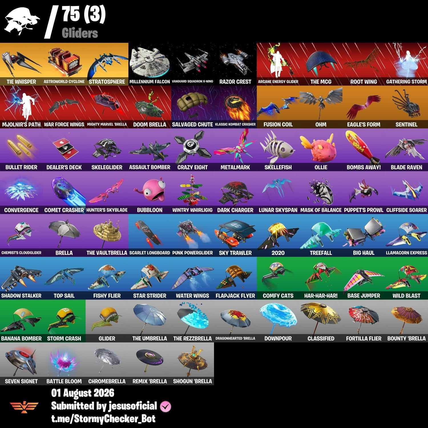 64 SKINS CLOUD STRIKER + GOLD MIDAS + RAGE