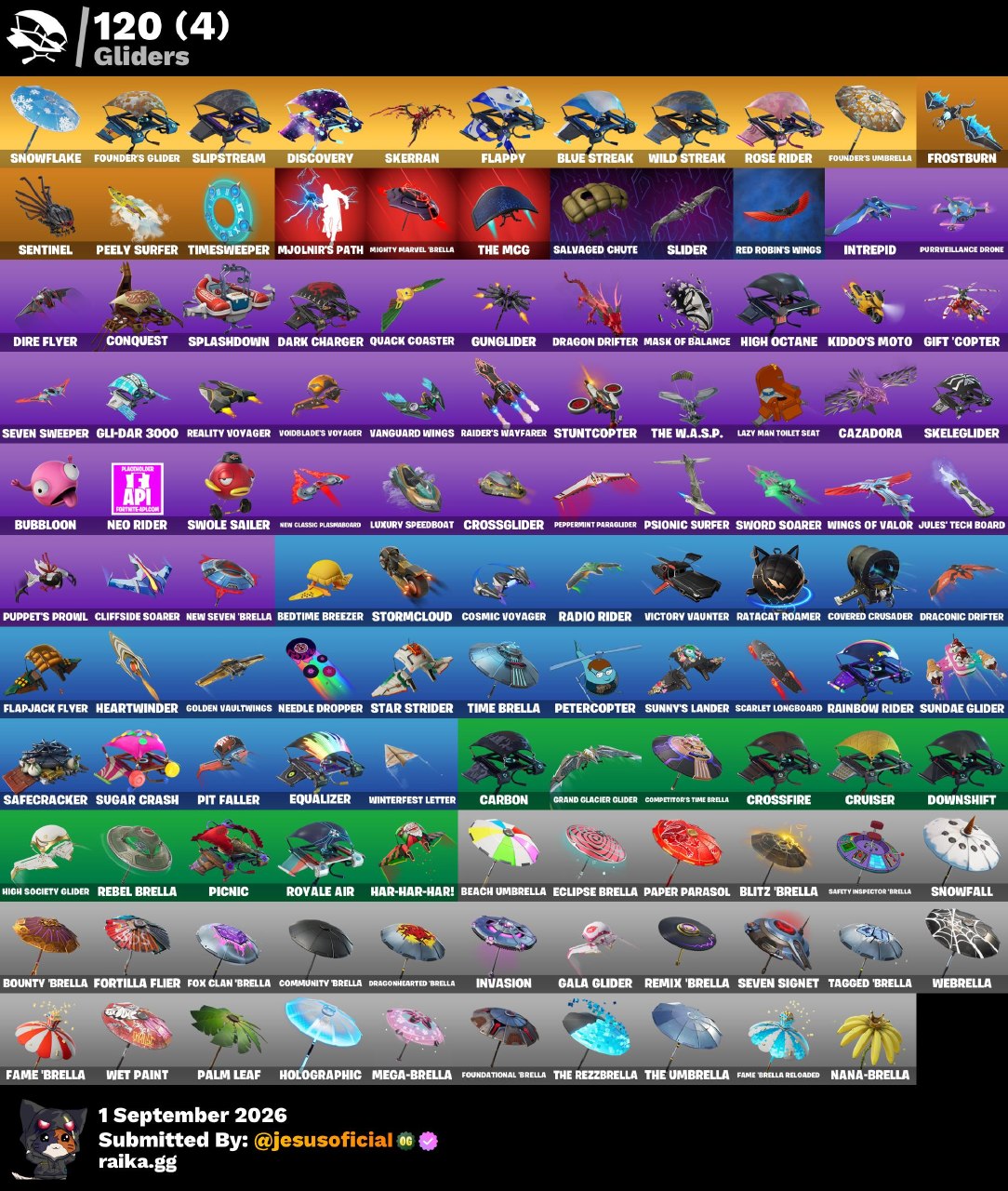 127 SKINS THE REAPER + TOMA LA L + GALAXY + JELTY + STW OG
