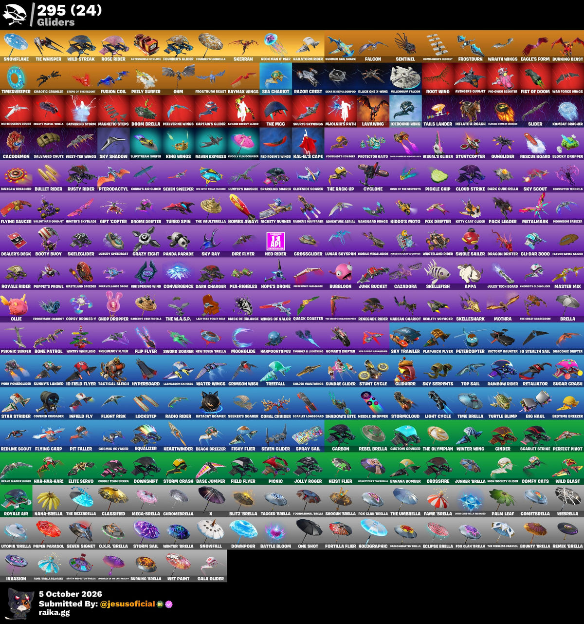 425 SKINS IKONIK + HACHA DE KRATOS + PICO MINTY + TOMA LA L + STW OG