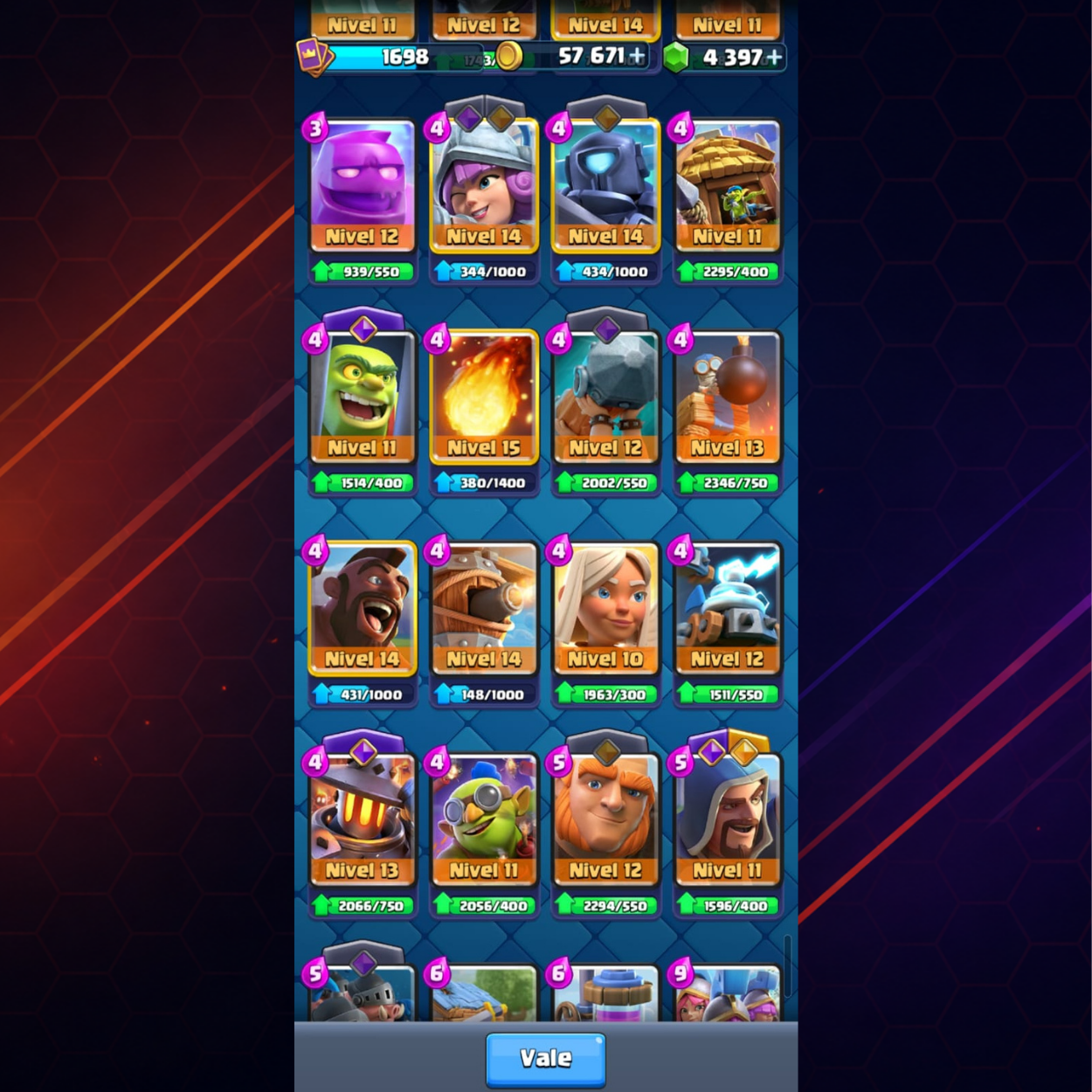 CUENTA CLASH ROYALE – 12,000 COPAS + PRIMER PASE ROYALE