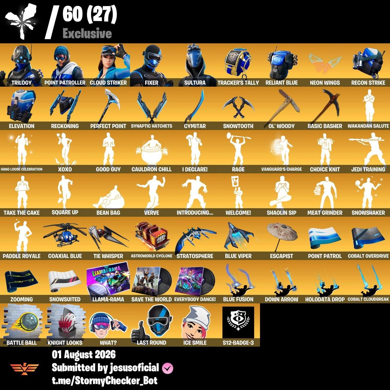 95 SKINS GOLD MIDAS + PASE MARVEL OG + GOLD LARA CROFT