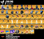 90 SKINS GALAXY + ROGUE SPIDER KNIGHT + STW OG
