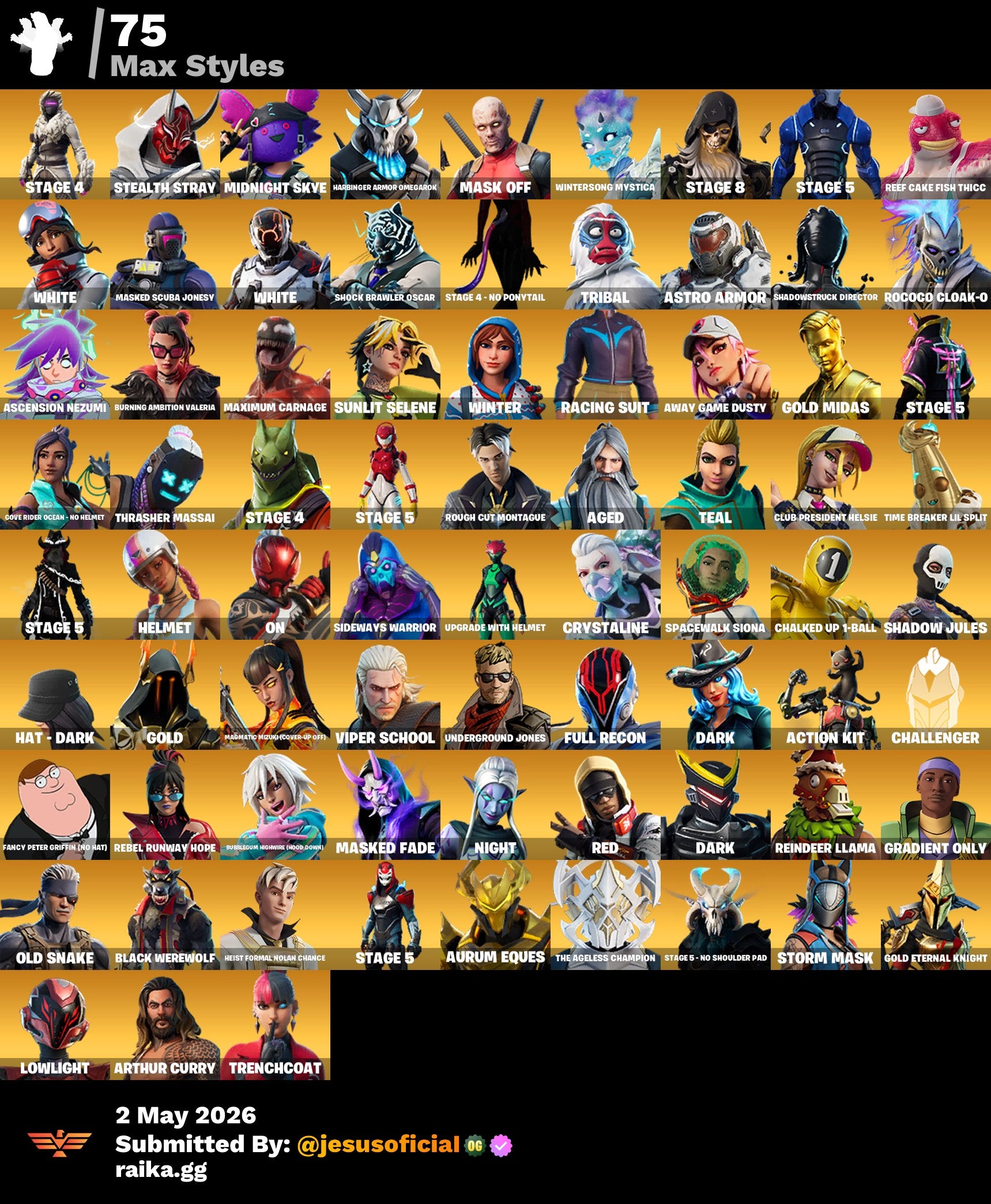 209 SKINS SEÑOR MUERTE + TOMA LA L + HACHA DE KRATOS