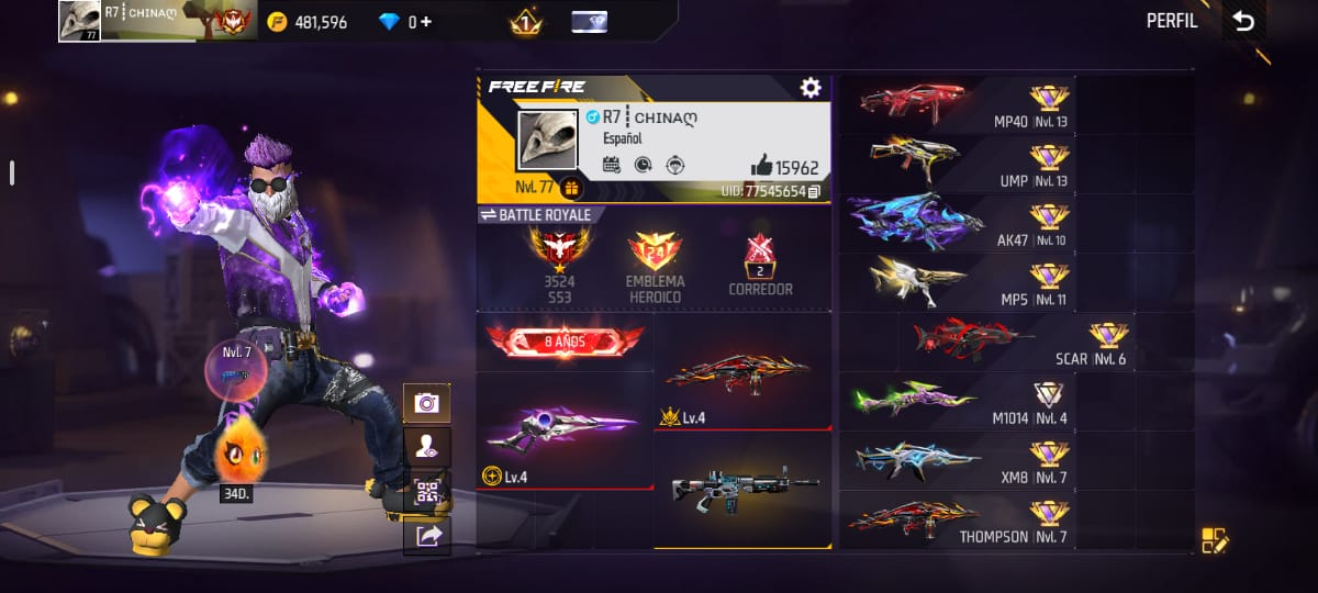 CUENTA FREE FIRE OG