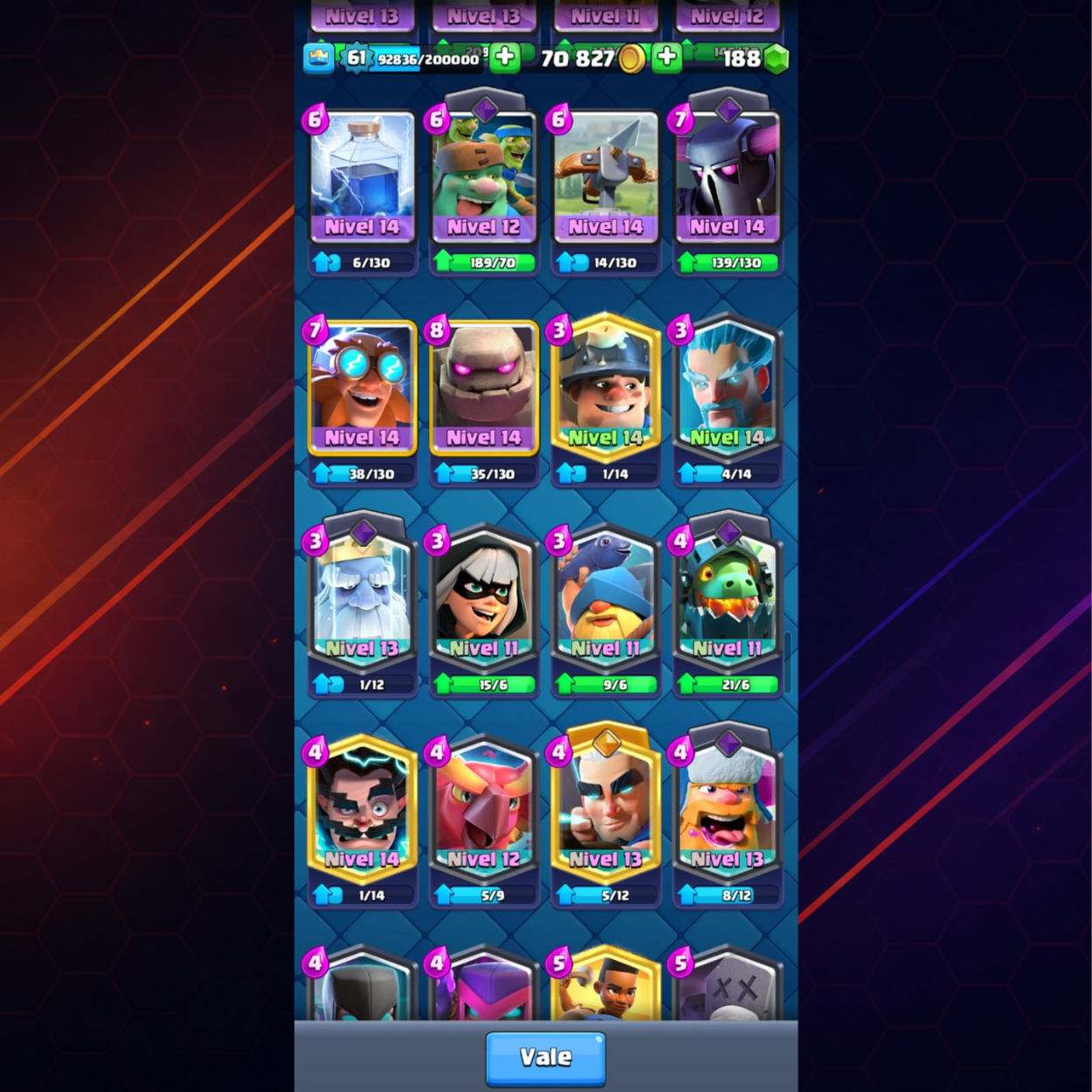 CUENTA CLASH ROYALE – 12,000 COPAS + PRIMER PASE ROYALE