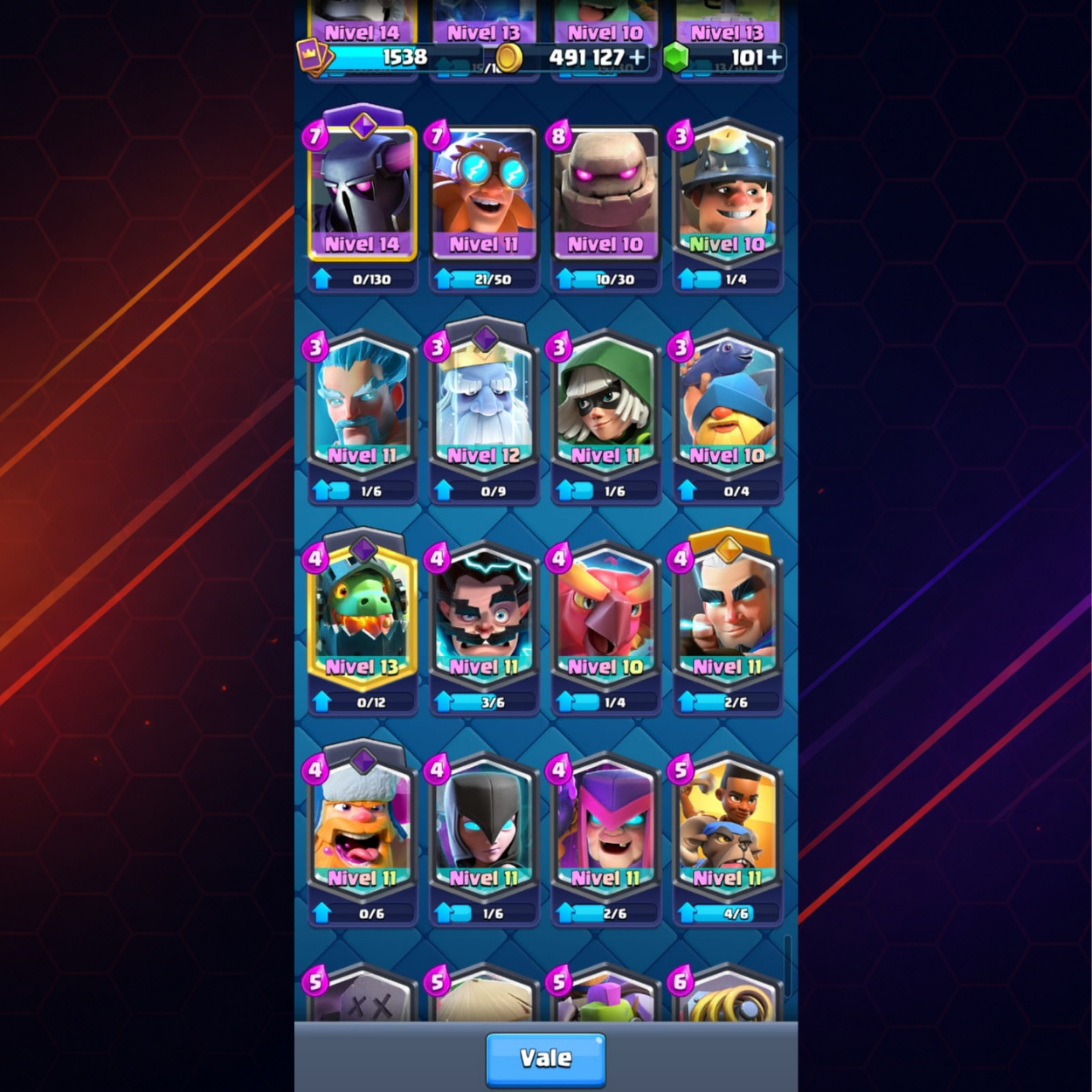 CUENTA CLASH ROYALE - 9,000 COPAS - NIVEL 15 DE TORRE DEL REY