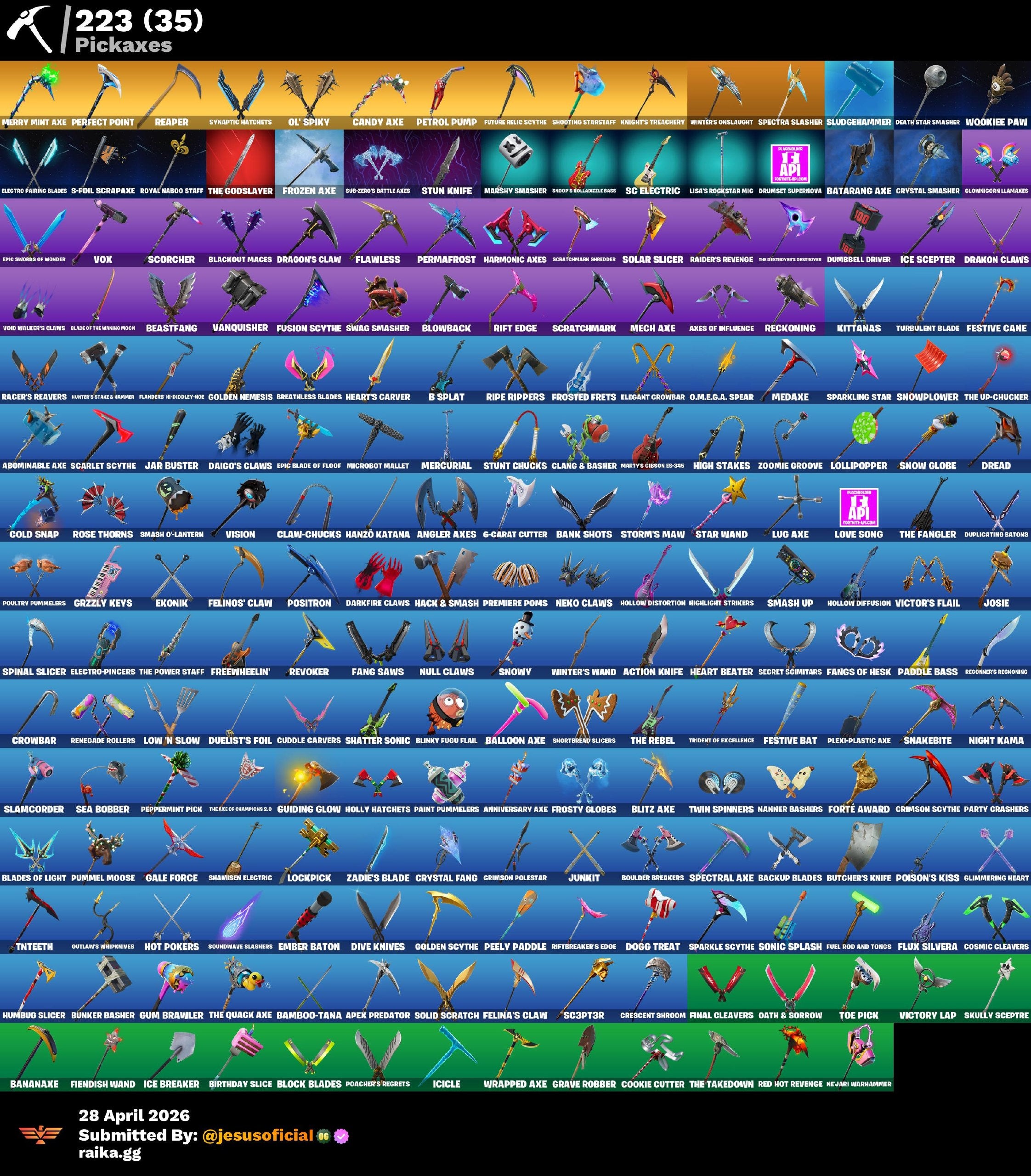 208 SKINS PICO MINTY + RISA DE BURRO + JUSTICIA NARANJA