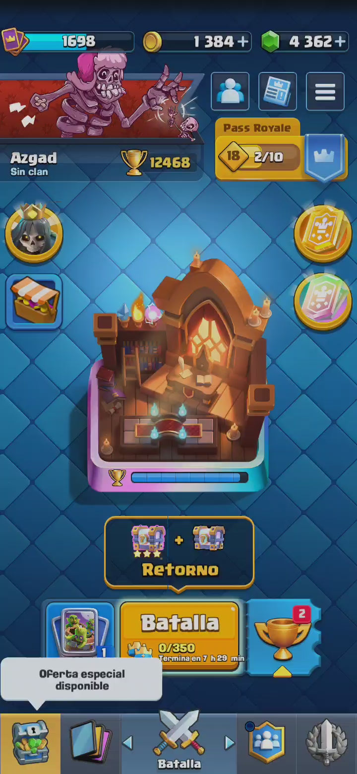 CUENTA CLASH ROYALE – 12,000 COPAS + PRIMER PASE ROYALE